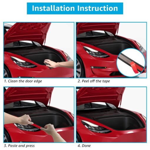 Model 3/Y Car Door Seal Kit Soundproof Rubber Accessories for Tesla(2017-2025) - Image 3