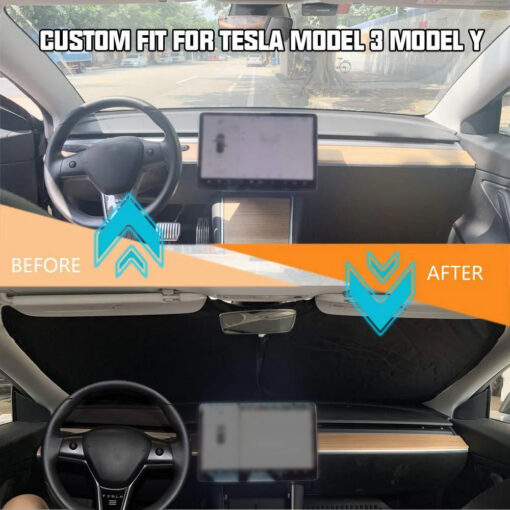 Model 3/Y/S/X Front Windshield Sunshade - Windshield Cover - Image 3