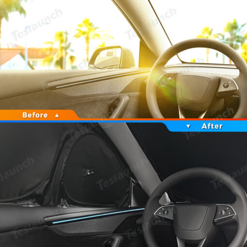 Privacy & Thermal Insulation Sunshade Curtains for Tesla Model Y Juniper 2025+ - Image 2
