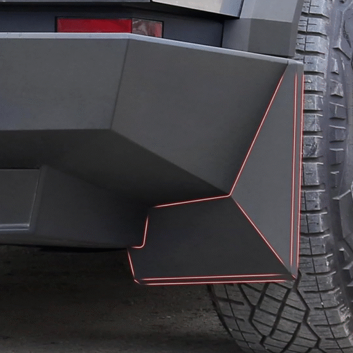 TPE Mud Flaps Front Rear Mudguard Kit OEM Fender for Cybertruck (4 Pcs) - Image 2