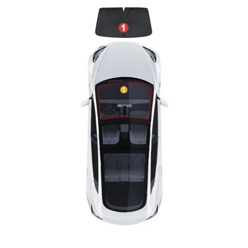 2017-2025 Model 3 Sun Visor for Tesla- Privacy and Thermal Insulated Sunshades Curtains - Image 15