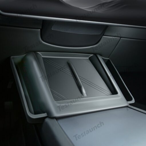 Central Control Wireless Charging Silicone Pad Storage Box for Tesla Model Y Juniper 2025+ - Image 2