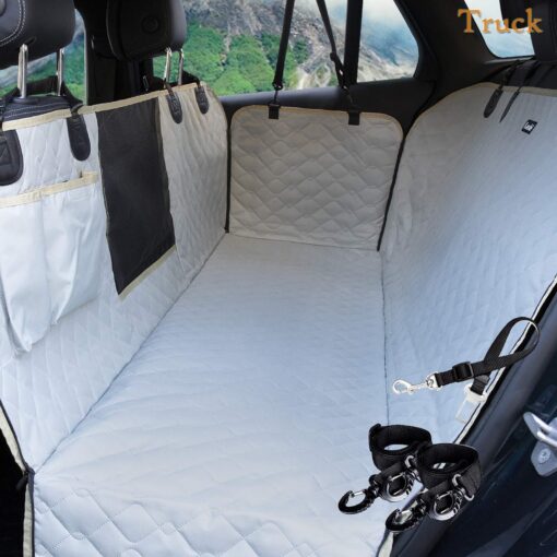 Dog Seat Cover For Pets 100% Waterproof For Tesla Model S3XY - Visible Mesh Window - Image 8