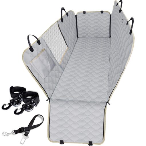 Dog Seat Cover For Pets 100% Waterproof For Tesla Model S3XY - Visible Mesh Window - Image 7