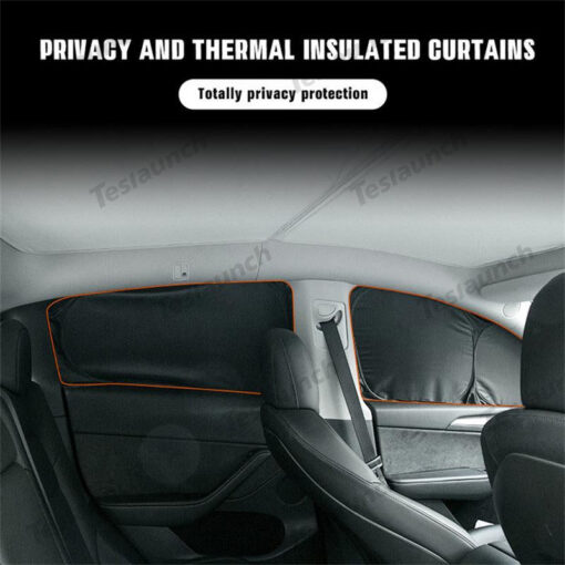 2017-2025 Model 3 Sun Visor for Tesla- Privacy and Thermal Insulated Sunshades Curtains - Image 2