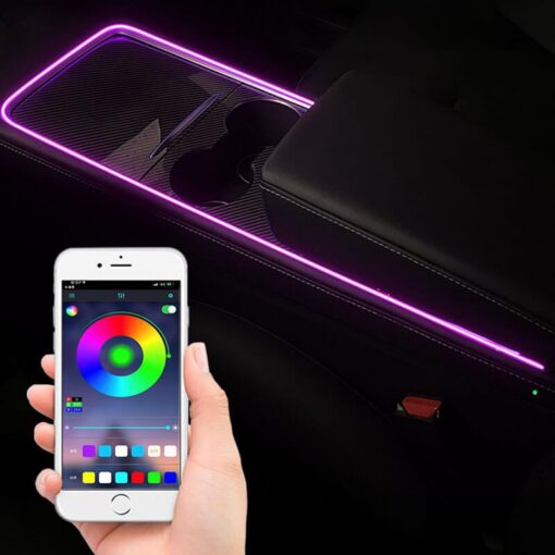 Model 3/Y Interior LED Dashboard + Center Console Light Strip + App Controller for Tesla(2017-2024) - Image 2
