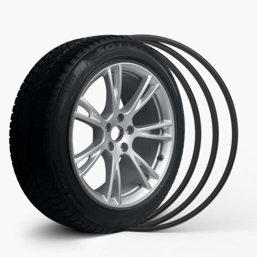 Black Aluminum Alloy Wheel Rim Protector- Fits All Cars
