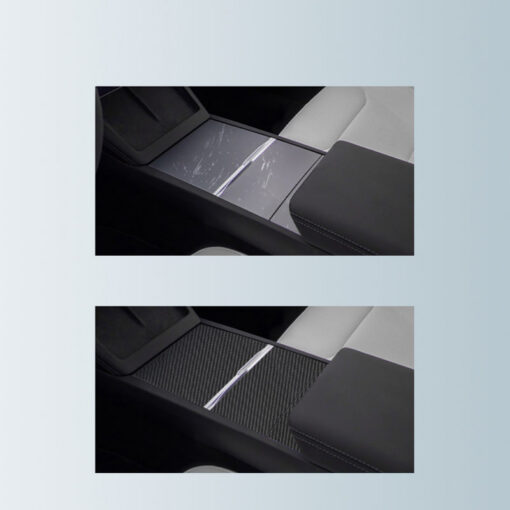 Real Carbon Fiber Center Console Cover for Tesla Model Y Juniper 2025+ - Image 5
