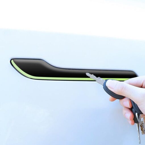 Model Y/3 Luminous Door Handle Protector Anti-Scratch Sticker Accessory Kit (4 Pcs) for Tesla(2017-2024) - Image 5