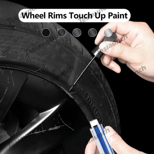 Wheel Rims Touch Up Paint Kit for Tesla Model 3/Y/S/X - DIY Curb Rash Repair with Color-matched Touch Up Paint - Image 2