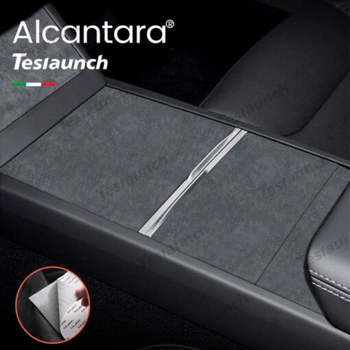 Alcantara Center Console Sticker Cover for Tesla Model Y Juniper 2025+ - Image 2