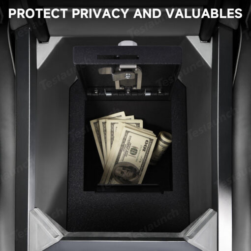 Anti-Theft Center Console Safe Lockbox for Tesla Cybertruck - Image 5