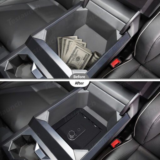 Anti-Theft Center Console Safe Lockbox for Tesla Cybertruck - Image 3