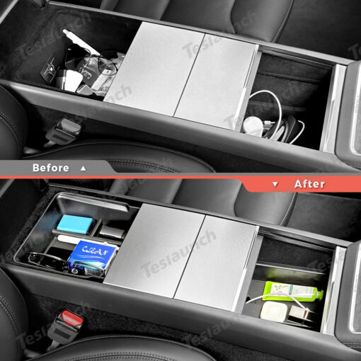Center Console Organizer and Armrest Box for Tesla Model Y Juniper 2025+ - Image 2