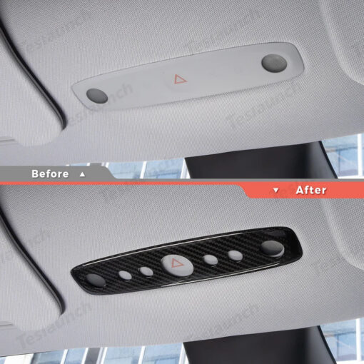 [Real Carbon Fiber] Reading Light Cover for Tesla Model Y Juniper 2025+ - Image 2