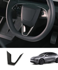 [Real Carbon Fiber] Steering Wheel V-Cover for Tesla Model Y Juniper 2025+