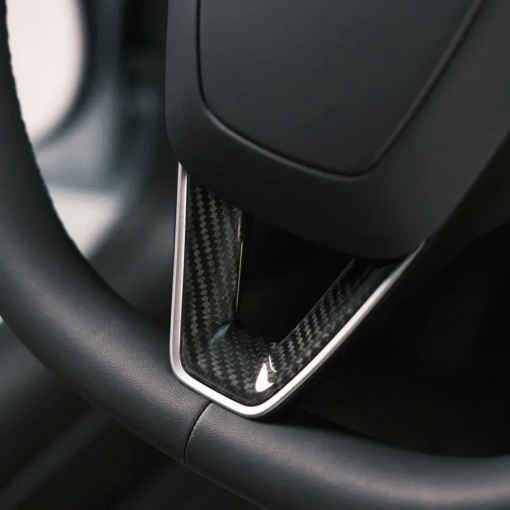 [Real Carbon Fiber] Steering Wheel V-Cover for Tesla Model Y Juniper 2025+ - Image 6