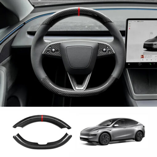 [Real Carbon Fiber] Steering Wheel Caps Cover for Tesla Model Y Juniper 2025+ - Image 13
