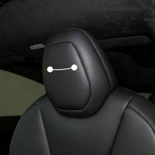 Model 3/Y/S/X/Cybertruck Baymax Headrest Stickers Decoration Sticker for Tesla(4 PCS) - Image 5