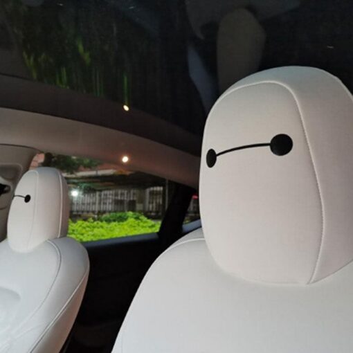 Model 3/Y/S/X/Cybertruck Baymax Headrest Stickers Decoration Sticker for Tesla(4 PCS) - Image 4