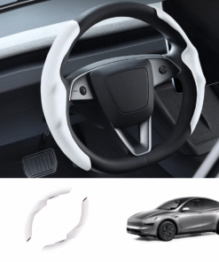Anti-Slip Suede Steering Wheel Cover for Tesla Model Y Juniper 2025+