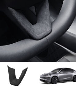 Alcantara Steering Wheel U-shaped Cover for Tesla Model Y Juniper 2025+