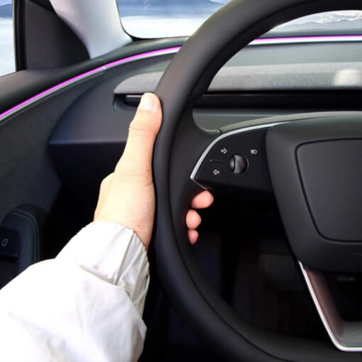 Premium Ventilated Steering Wheel Cover for Tesla Model Y Juniper 2025+ - Image 4