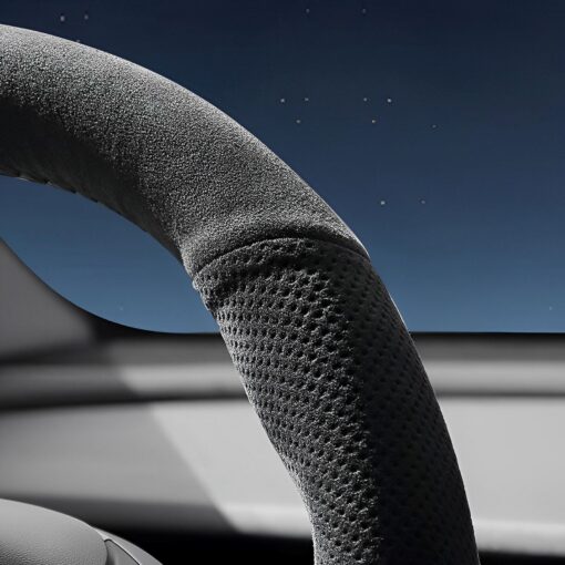 Alcantara Hand Stitch Steering Wheel Cover for Tesla Model 3/Y - Image 8