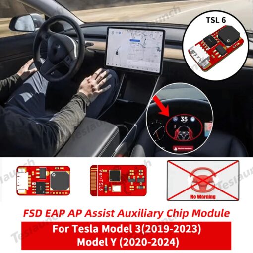 Autopilot Nag Elimination Module TSL6 Upgraded Version for Tesla Model 3(2019-2024) Model Y (2020-2025) - Image 2