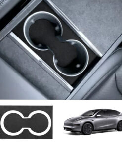 Alcantara Center Console Cup Holder Cover Sticker for Tesla Model Y Juniper 2025+