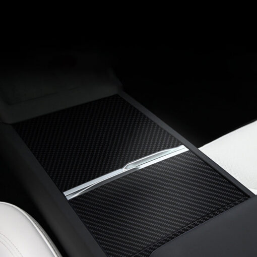 Real Carbon Fiber Center Console Cover for Tesla Model Y Juniper 2025+ - Image 2