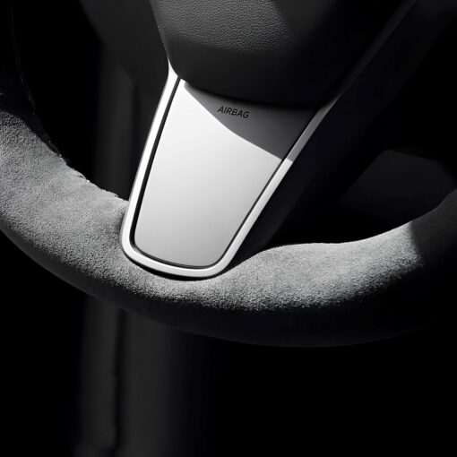 Alcantara Hand Stitch Steering Wheel Cover for Tesla Model 3/Y - Image 10