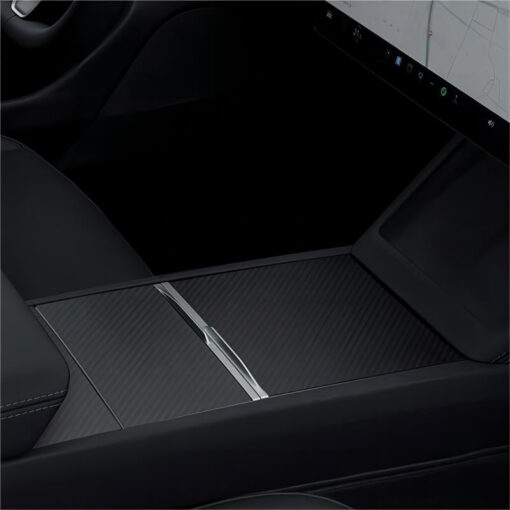 Real Carbon Fiber Center Console Cover for Tesla Model Y Juniper 2025+ - Image 8