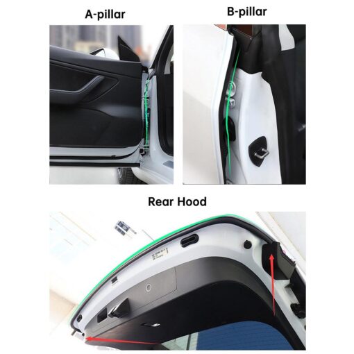 Door Seal Kit Soundproof Wind Noise Reduction Kit For Tesla All Models - Image 6