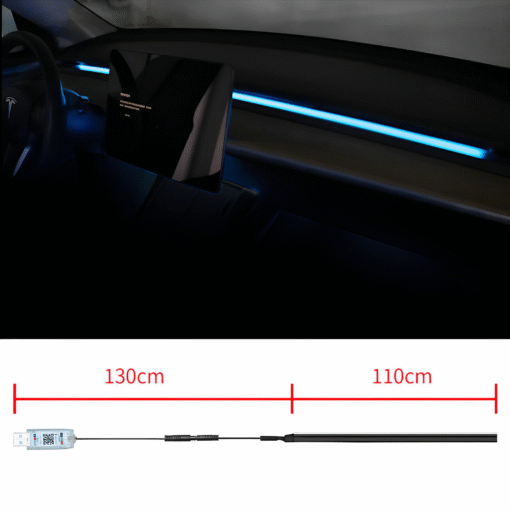 2024 New Dashboard Strip Lights for Tesla Model 3/Y, Remote RGB Interior Car Lights - Image 4