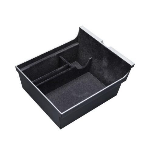 Model 3/Y Center Console Organizer, Sliding Tray, Hidden Cubby Drawer Storage Box, Fully Flocked (2021-2023, Gen. 2) - Image 5