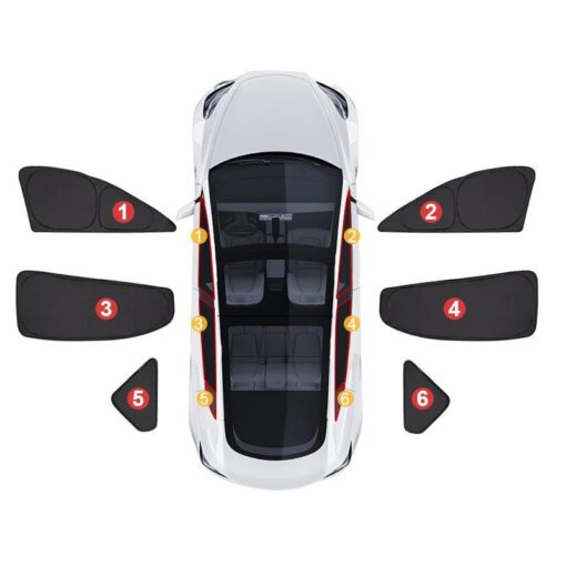 Model Y(2020-2024) Thermal Insulated Windows Sunshades for Tesla/ Privacy Curtains for Tesla Car Sun Visor and Privacy Protector - Image 4