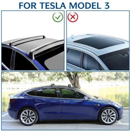 Model 3 & Model Y Aluminum Roof Rack Cargo Cross Bars (Set of 2) for Tesla(2017-2025) - Image 5
