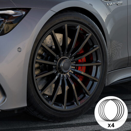 Black Aluminum Alloy Wheel Rim Protector- Fits All Cars - Image 8