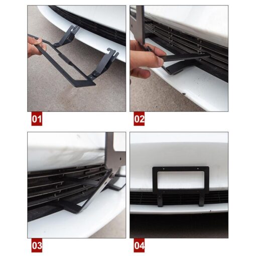 No Drill Model 3/Y Front License Plate Frame for Tesla- NO Adhesives, Quick Install - Image 5