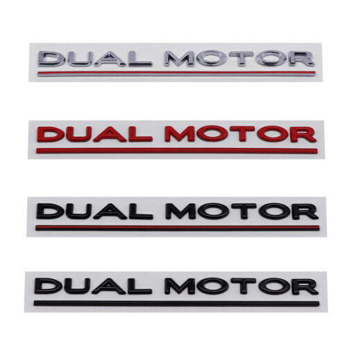 'Dual Motor' Decal Rear Trunk Emblem For Tesla All Model 3 Y S X