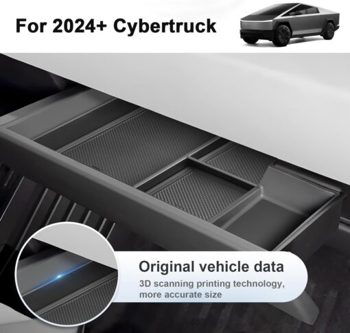 Premium Organizer Tray Glove Box Storage for Cybertruck - Image 3