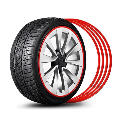 Aluminum Alloy Wheel Rim Protectors for All Tesla Models 3/Y/S/X (4 PCS) - Image 7