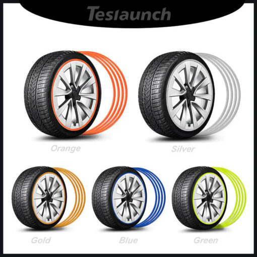 Aluminum Alloy Wheel Rim Protectors for All Tesla Models 3/Y/S/X (4 PCS) - Image 15