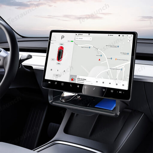 Model 3/Y Hidden Foldable Central Control Screen Lower Storage Box for Tesla - Image 2
