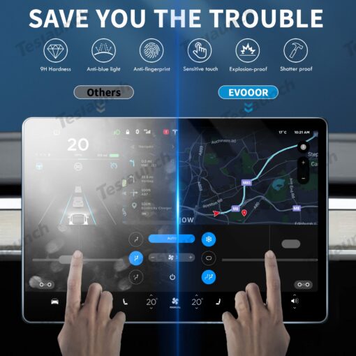 2024 Model 3 Highland Tempered Glass(9H) Screen Protector For Tesla - Image 2