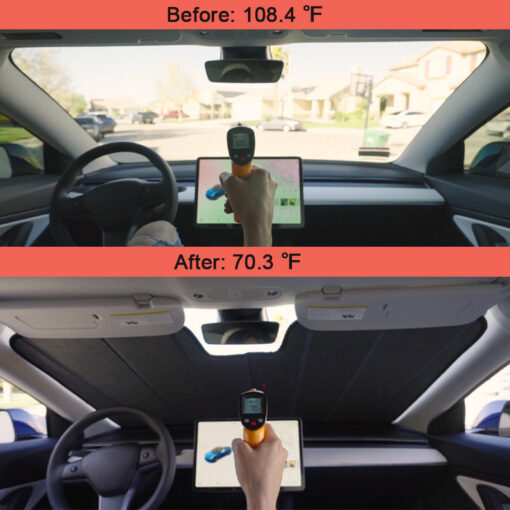 Thickened Foldable Windshield Sunshade Sun Visor for Tesla Model 3/Y - Image 3